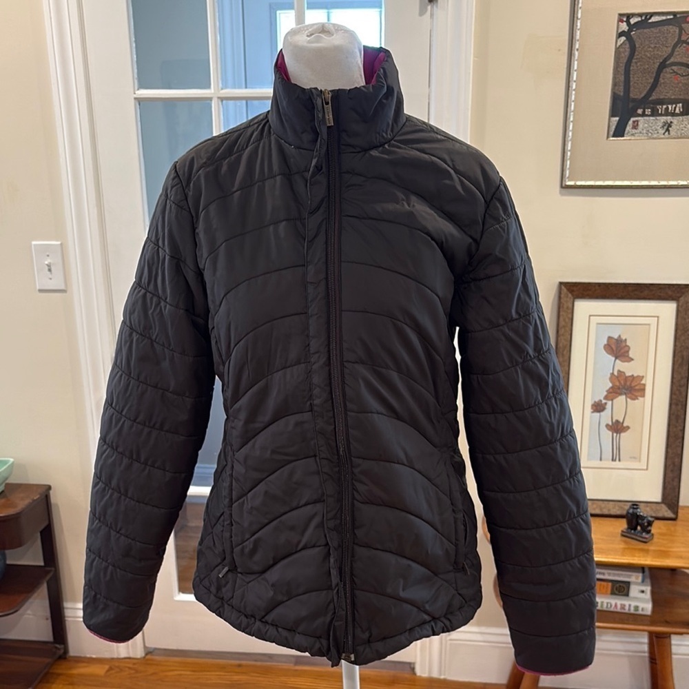Lands End Women's Black Quilted Jacket.  Size XS.